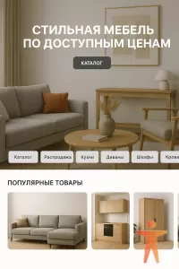 Готовый мебельный онлайн-бизнес | Потенциал масштабирования | Доход 300–400 тыс. ₽